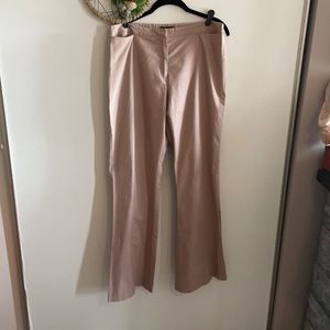 Wide leg cotton spandex dress slacks.